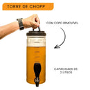 Torre de Chopp Portátil 2L com Torneira Italiana