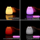 Mini Abajur de Silicone em Formato de Gatinho