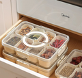 Organizador de Alimento Acrílico Com 8 Divisórias Para Frutas Legumes e Petiscos Transparente