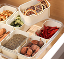 Organizador de Alimento Acrílico Com 8 Divisórias Para Frutas Legumes e Petiscos Transparente