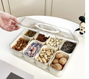 Organizador de Alimento Acrílico Com 8 Divisórias Para Frutas Legumes e Petiscos Transparente