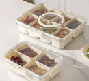Organizador de Alimento Acrílico Com 8 Divisórias Para Frutas Legumes e Petiscos Transparente