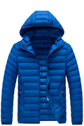 Jaqueta Puffer Masculina Capuz Inverno -Impermeável Preta™