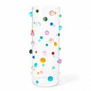 Vaso Decorado com Mix Gemas  Colorias de Vidro Para Decoração