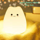 Mini Abajur de Silicone em Formato de Gatinho