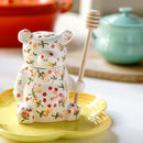 Pote de Mel de Cerâmica em forma de urso com  capacidade para 300ml