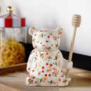 Pote de Mel de Cerâmica em forma de urso com  capacidade para 300ml