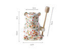 Pote de Mel de Cerâmica em forma de urso com  capacidade para 300ml