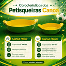 Kit Petisqueira Canoa Verde e Amarela – 14 Peças para Petiscos, Molhos e Festas