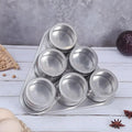 Porta Temperos Magnético com 6 Potes Inox