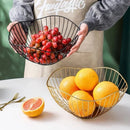 Cesta de Frutas feita de Fios de Metal Estilo Contemporâneo