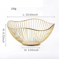 Cesta de Frutas feita de Fios de Metal Estilo Contemporâneo