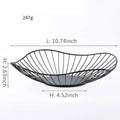 Cesta de Frutas feita de Fios de Metal Estilo Contemporâneo