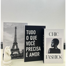Conjunto Caixa Livro Decorativa Organizadora 3 Peças