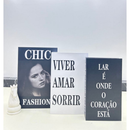 Conjunto Caixa Livro Decorativa Organizadora 3 Peças