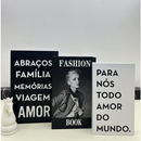Conjunto Caixa Livro Decorativa Organizadora 3 Peças