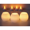 Porta-Velas Decorativos Modernos com Vela LED (Kit 3)