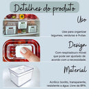 Organizador de Geladeira com Cesto e Controle de Ventilação