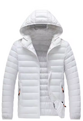 Jaqueta Puffer Masculina Capuz Inverno -Impermeável Preta™