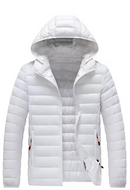 Jaqueta Puffer Masculina Capuz Inverno -Impermeável Preta™