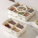 Organizador de Alimento Acrílico Com 8 Divisórias Para Frutas Legumes e Petiscos Transparente