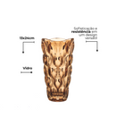 Vaso Em Vidro Baluado 1 Litro Decorativo para Flores e Mesa Posta